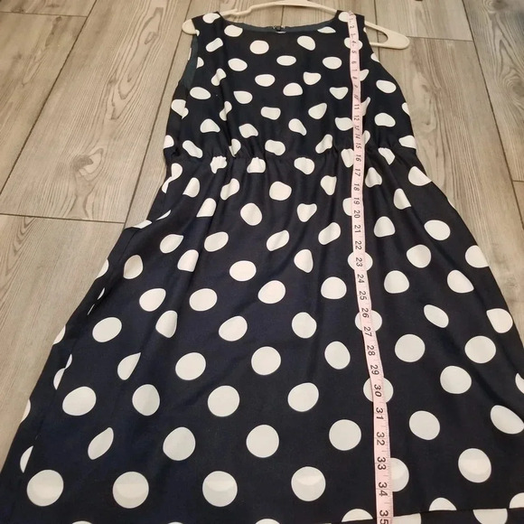 J.Crew Womens Mini Dress Size 10 Multicolor Polka Dot Swing Lightweig Sleeveless - Picture 8 of 9